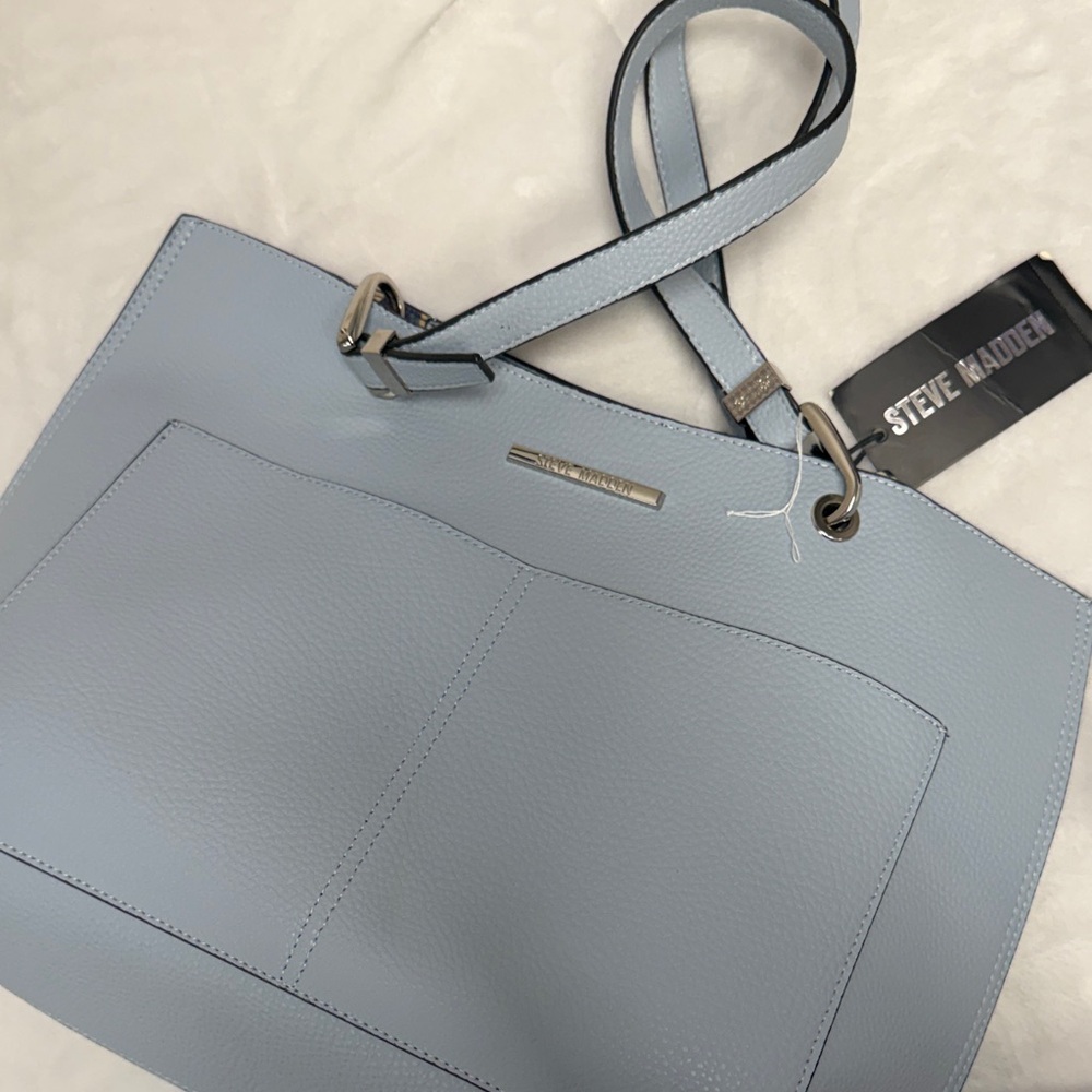 Steve Madden Donna Light Blue Tote Bag